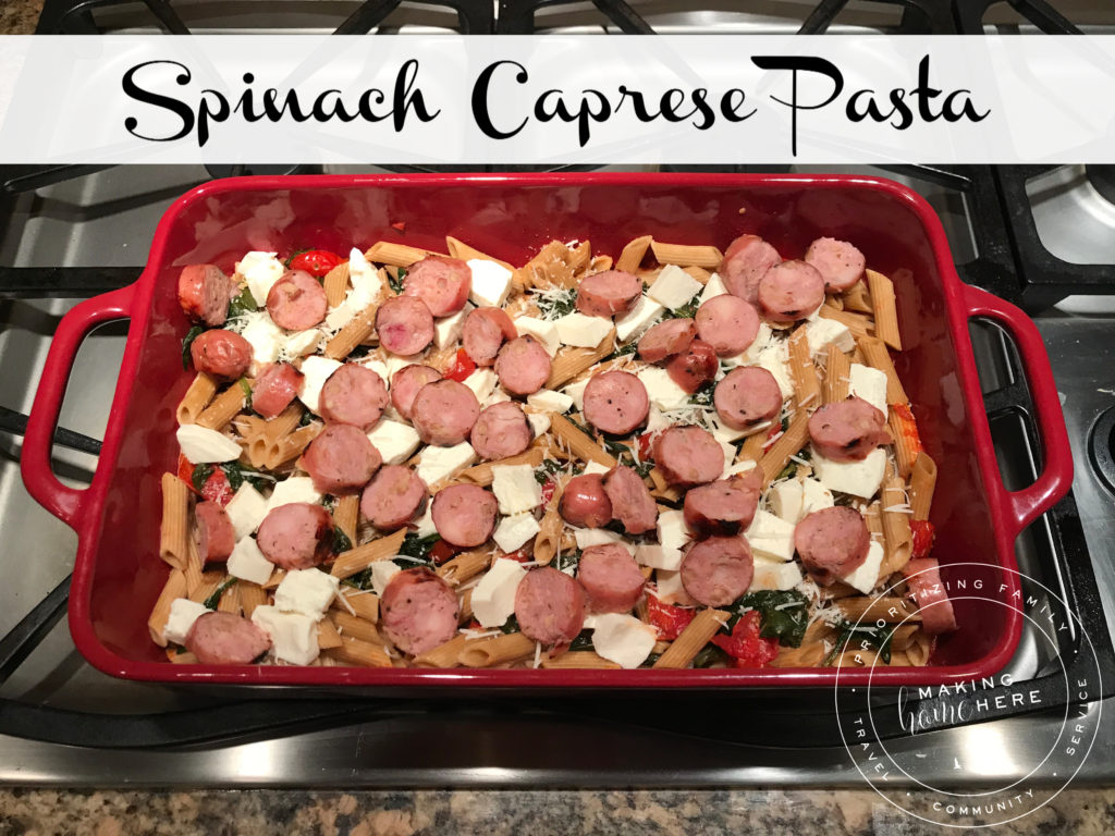 Caprese Pasta, Meals for large groups