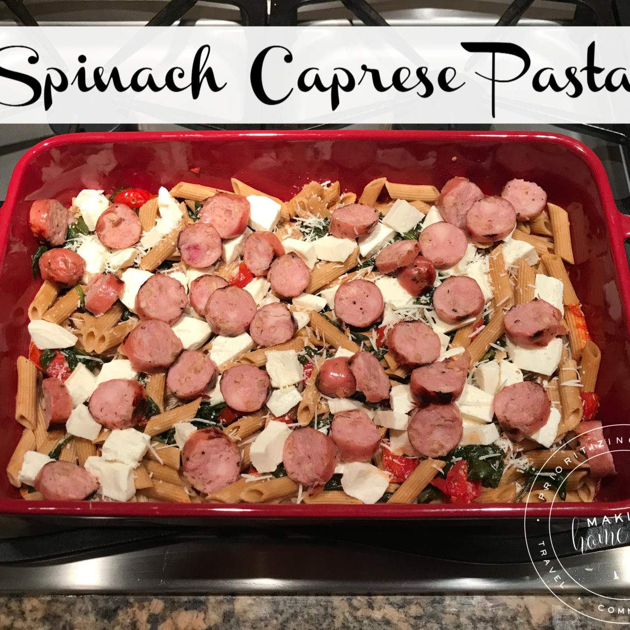 Spinach Caprese Pasta