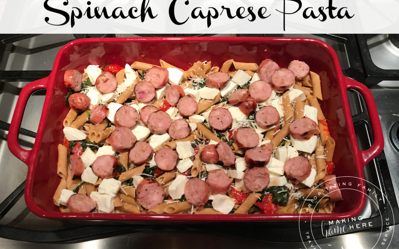 Caprese Pasta, Meals for large groups