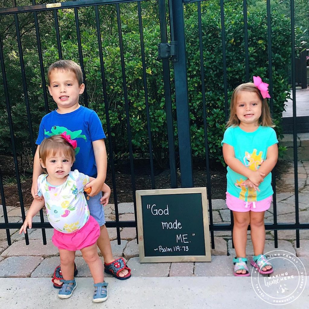 weekly memory verses, making home here memory verse of the week, verse of the week, practicing scripture with your kids, list of bible verses for kids