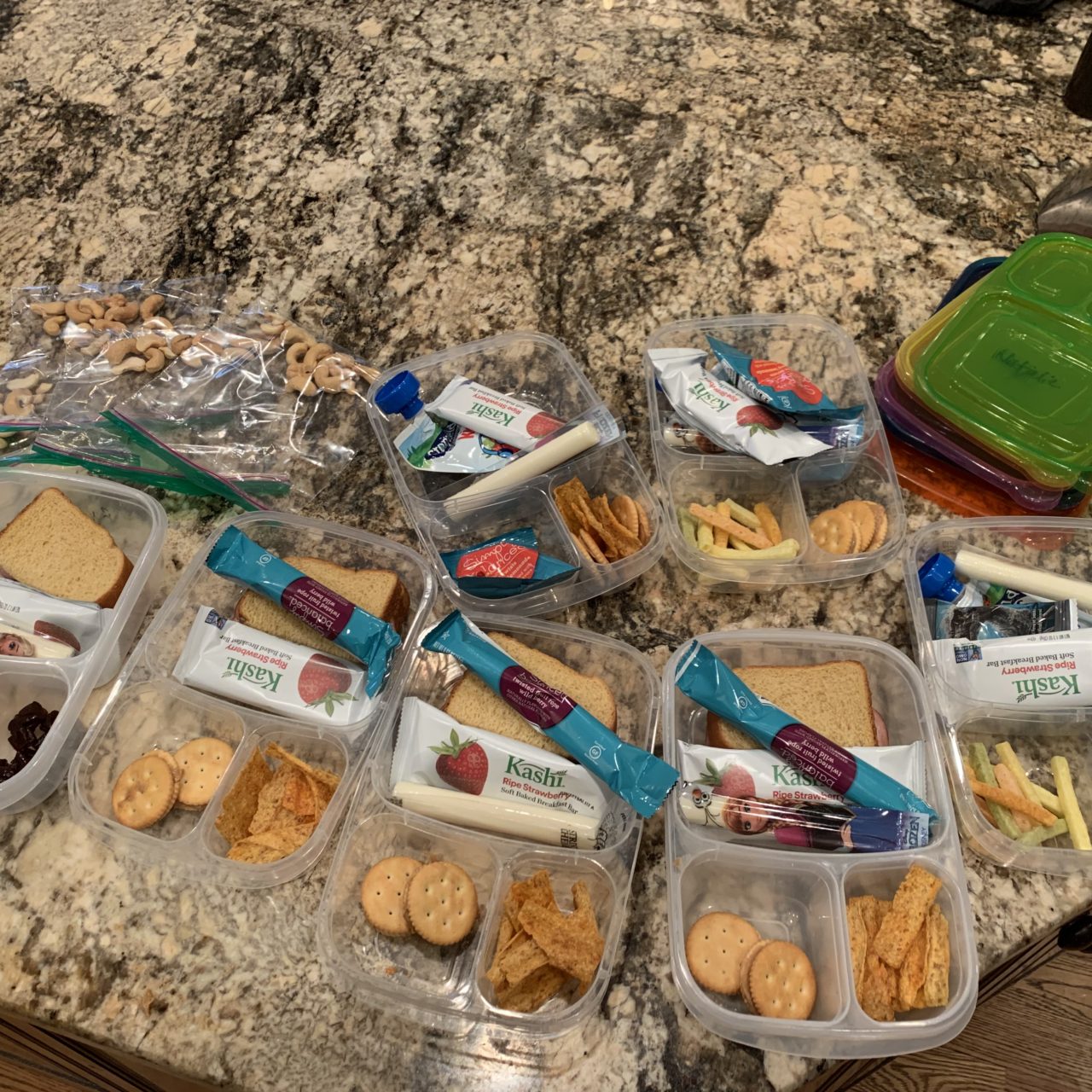 Grocery shopping, meal planning, and weekly lunch prep