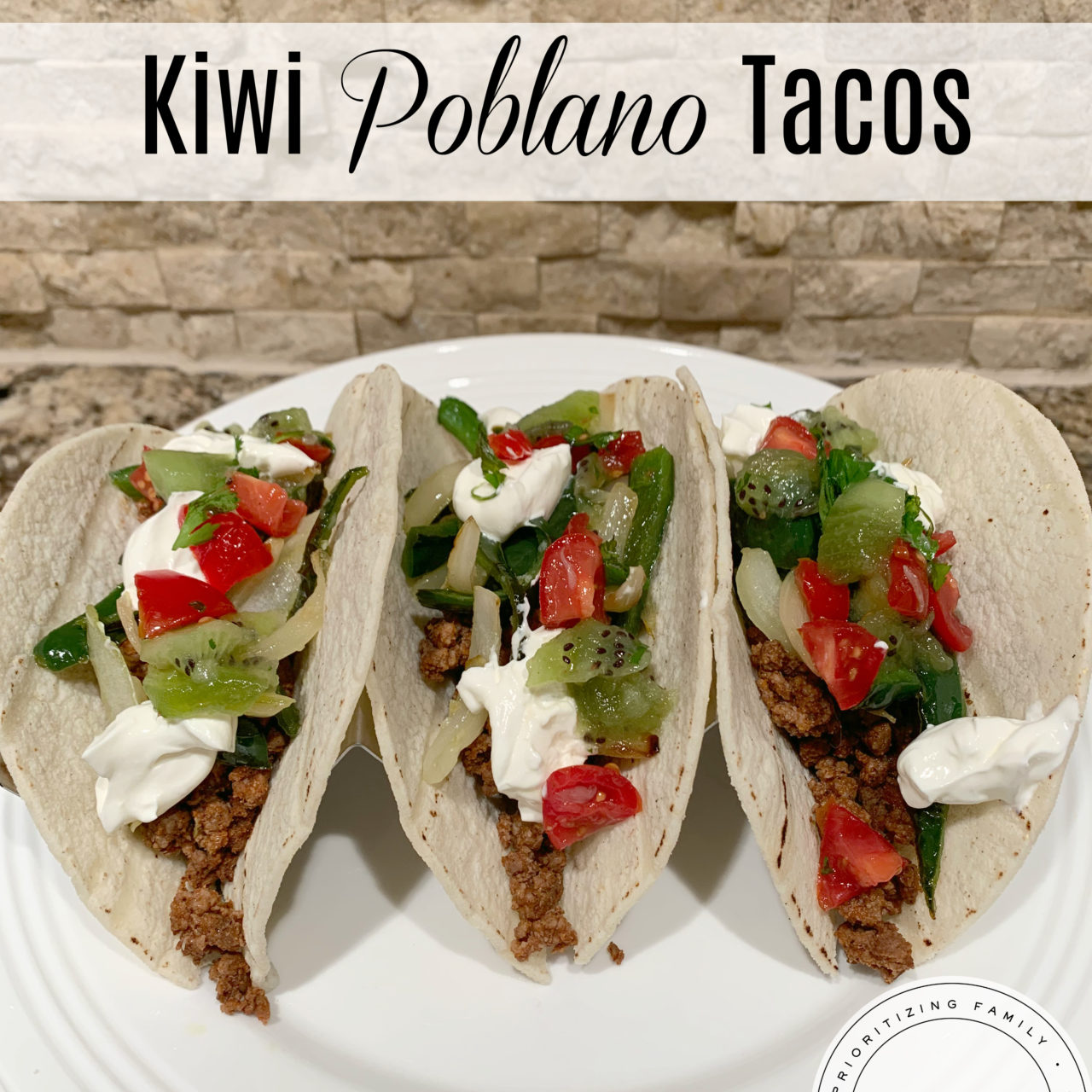 Kiwi Poblano Tacos
